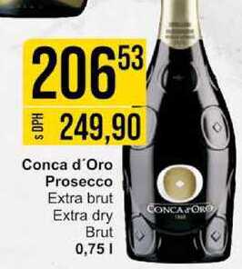 Conca d'Oro Prosecco Extra brut Extra dry Brut 0,75l 