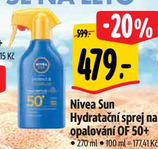 Nivea Sun Hydratační sprej na opalování OF 50+, 270 ml  