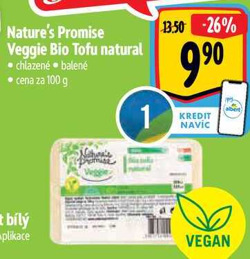 Nature's Promise Veggie Bio Tofu natural, cena za 100 g