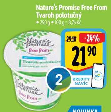 Nature's Promise Free From Tvaroh polotučný, 250 g 