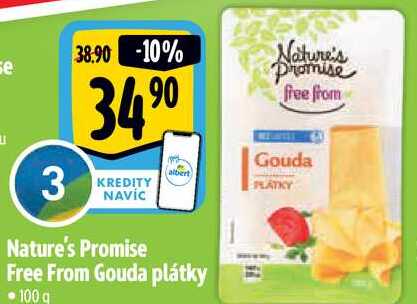 Nature's Promise Free From Gouda plátky, 100 g