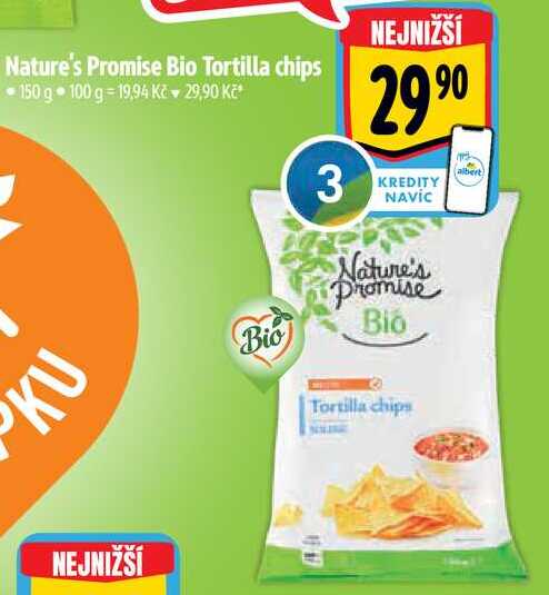 Nature's Promise Bio Tortilla chips, 150 g