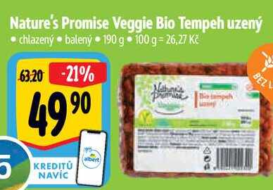 Nature's Promise Veggie Bio Tempeh uzený, 190 g
