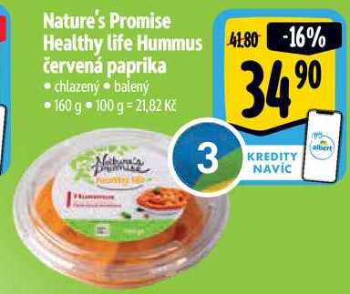 Nature's Promise Healthy life Hummus červená paprika, 160 g