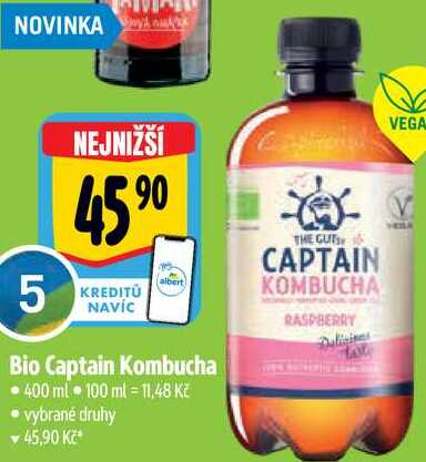 Bio Captain Kombucha, 400 ml 