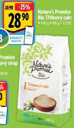 Nature's Promise Bio Třtinový cukr, 400 g