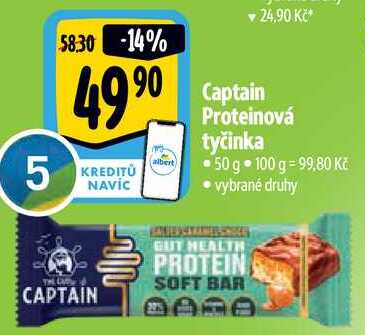 Captain Proteinová tyčinka, 50 g 