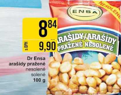 Dr Ensa arašidy pražené nesolené solené 100 g 