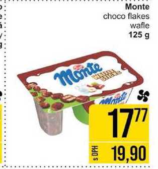 Monte choco flakes wafle 125 g