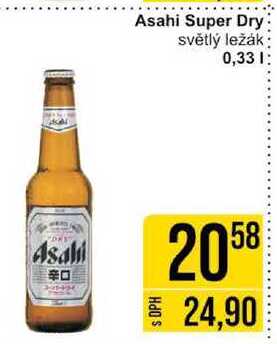 Asahi Super Dry světlý ležák 0,33l