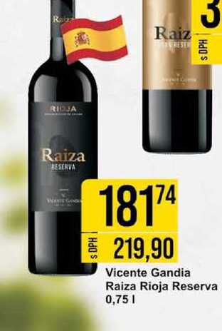 Vicente Gandia Raiza Rioja Reserva 0,75l