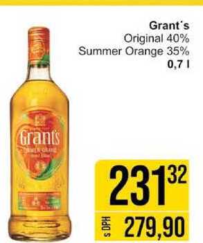 Grant's Original 40% Summer Orange 35% 0,7l