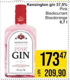 Kensington gin 37,5% Pink Blackcurrant Bloodorange 0,7l