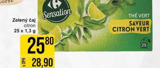 Zelený čaj citron 25 x 1,3 g