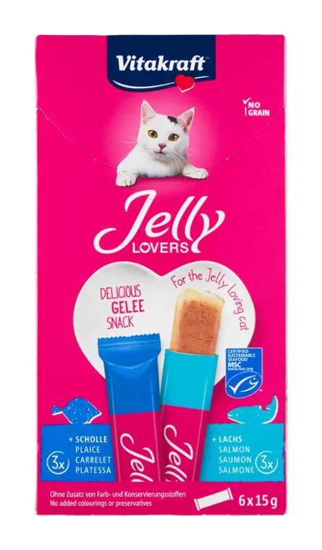 Vitakraft Jelly Lovers Losos a platýs obecný 6 x 15 g, 90 g
