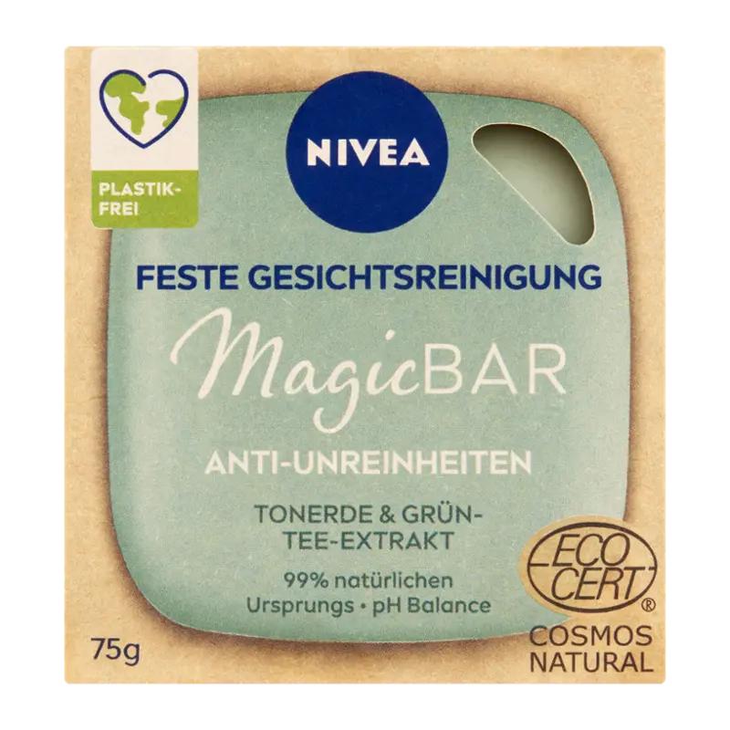 NIVEA Peelingové pleťové mýdlo Magic bar se zeleným čajem, 75 g