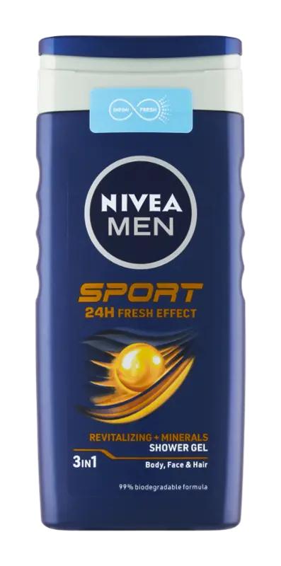 NIVEA Men Sprchový gel pro muže 3v1 Sport, 250 ml