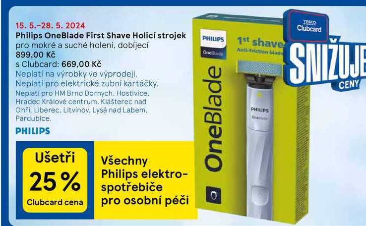 Philips OneBlade First Shave Holicí strojek, 1 ks