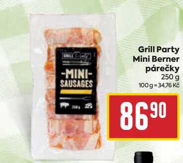 Grill Party Mini Berner párečky 250 g  