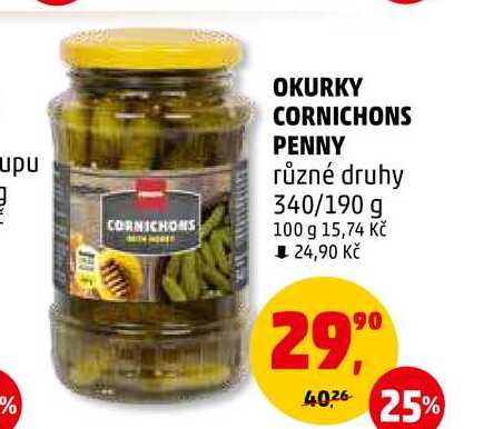 OKURKY CORNICHONS PENNY, 340 g