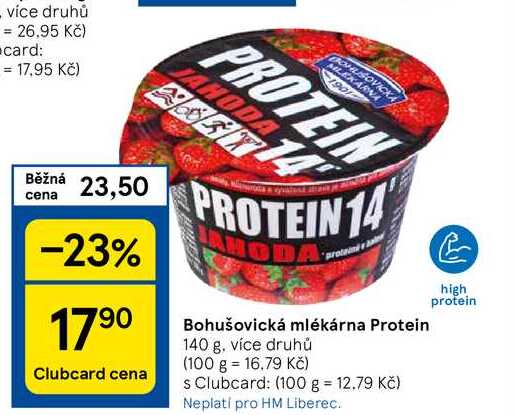 Bohušovická mlékárna Protein, 140 g