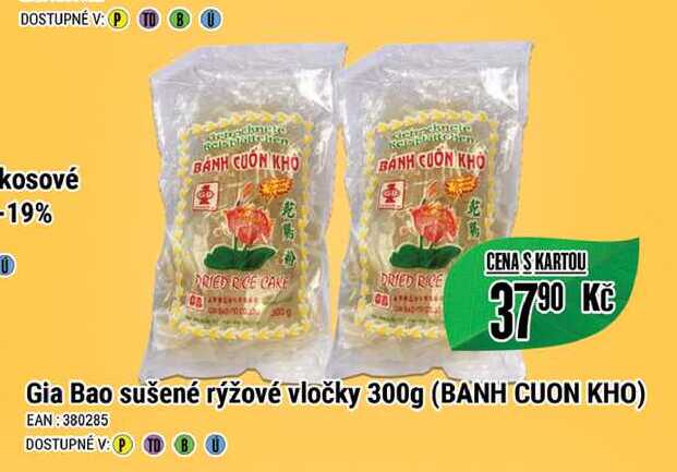 Gia Bao sušené rýžové vločky 300g (BANH CUON KHO) 