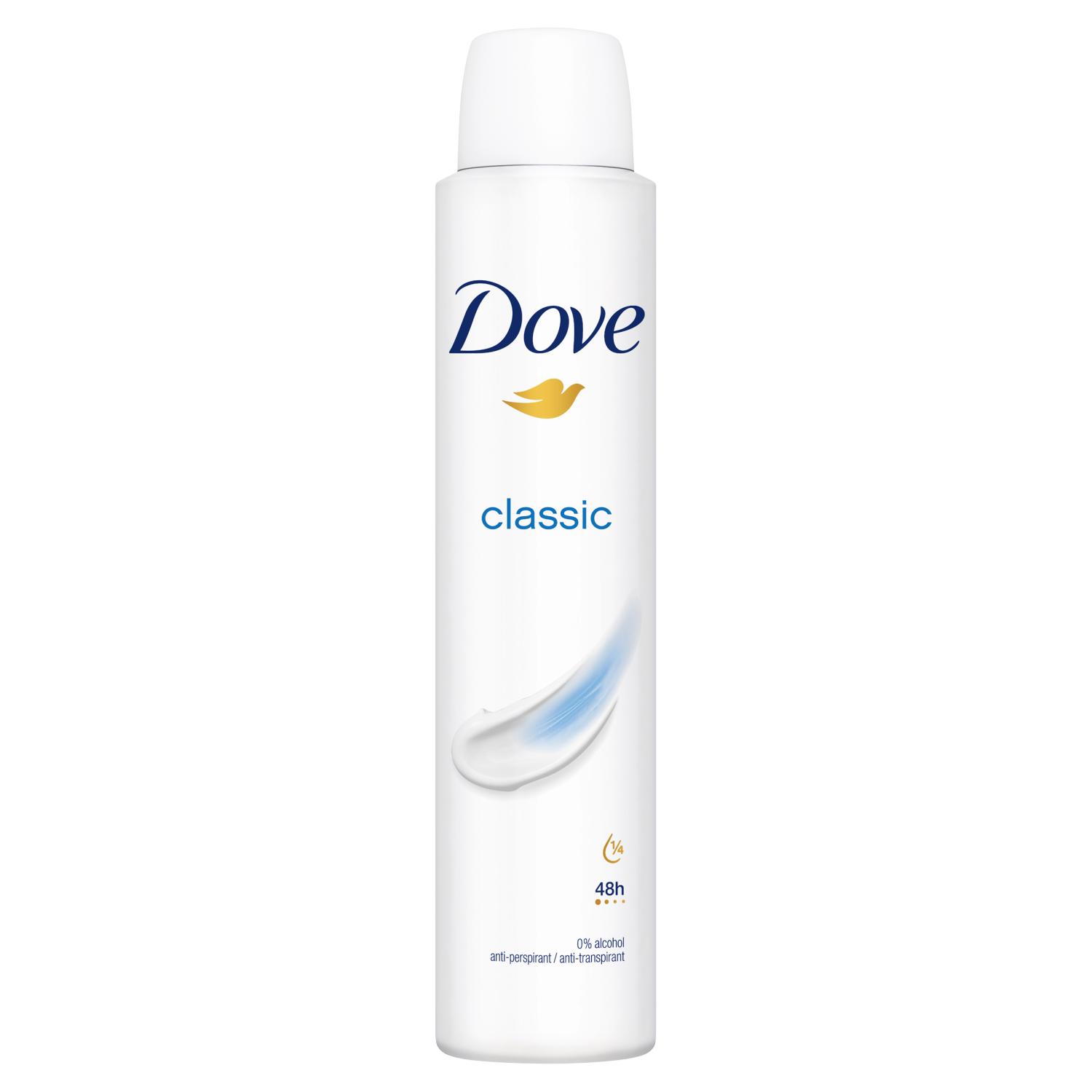 Dove Classic, dámský antiperspirant ve spreji, 200 ml