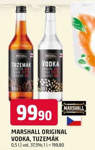 Marshall original vodka tuzemák 0,5l 37,5%