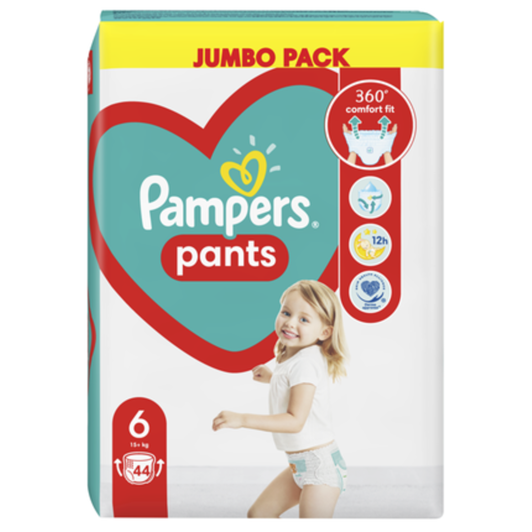 Pampers Pants Plenkové kalhotky Jumbo Pack vel. 6 (15+kg)