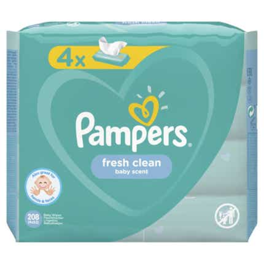 Pampers Wipes Fresh Clean 4x52ks