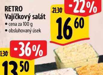RETRO Vajíčkový salát, cena za 100 g 