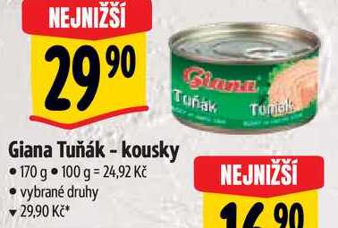 Giana Tuňák - kousky, 170 g 