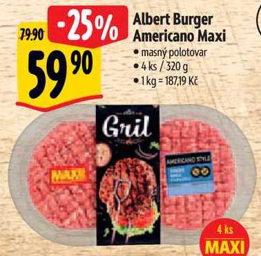 Albert Burger Americano Maxi, 320 g