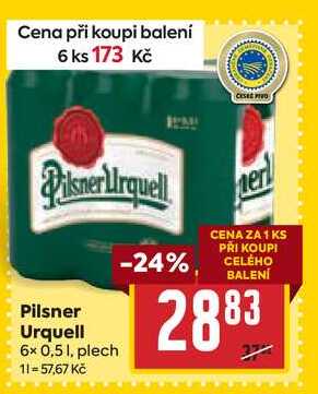 Pilsner Urquell 6x 0,51, plech 