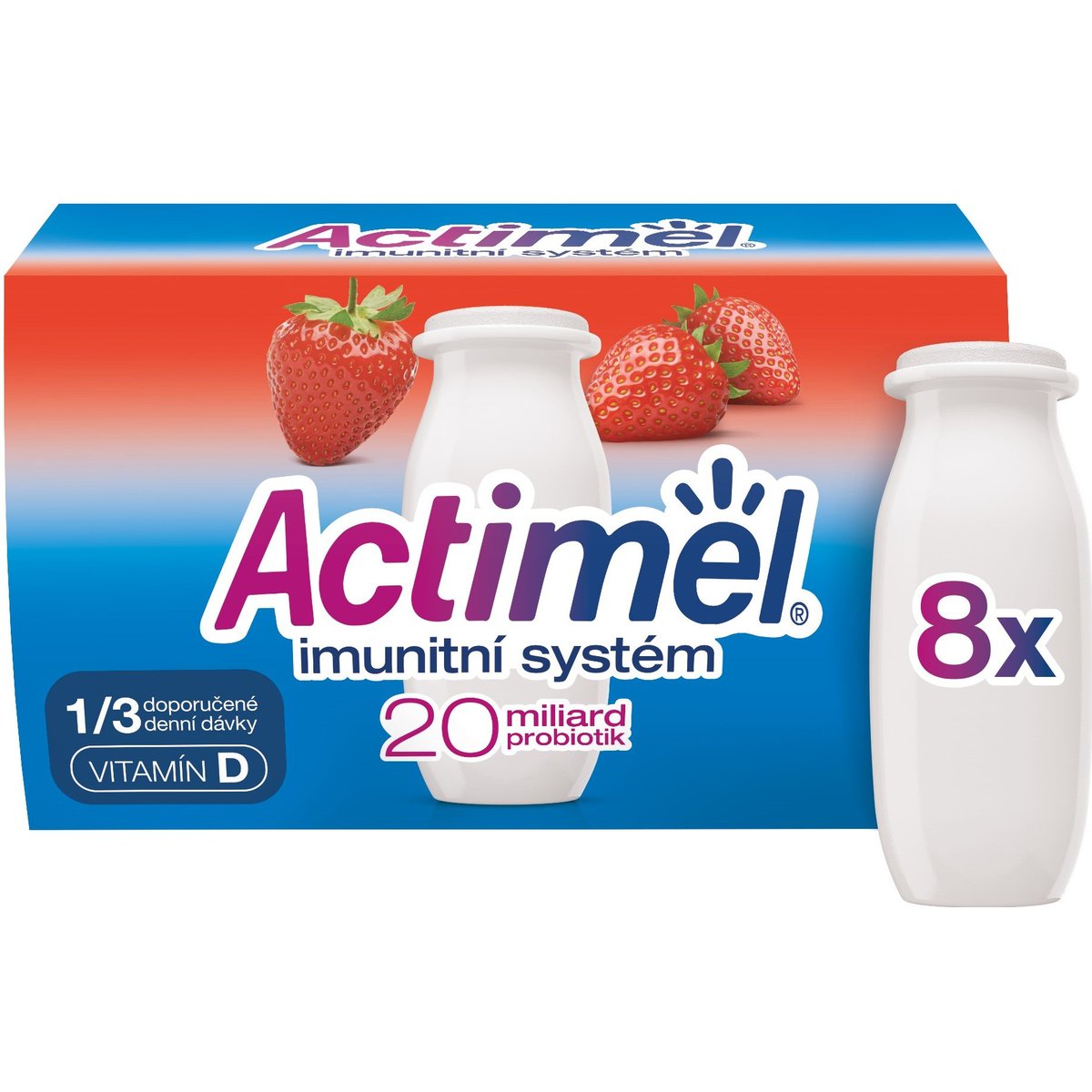 Actimel Probiotický nápoj jahoda 8×100 g