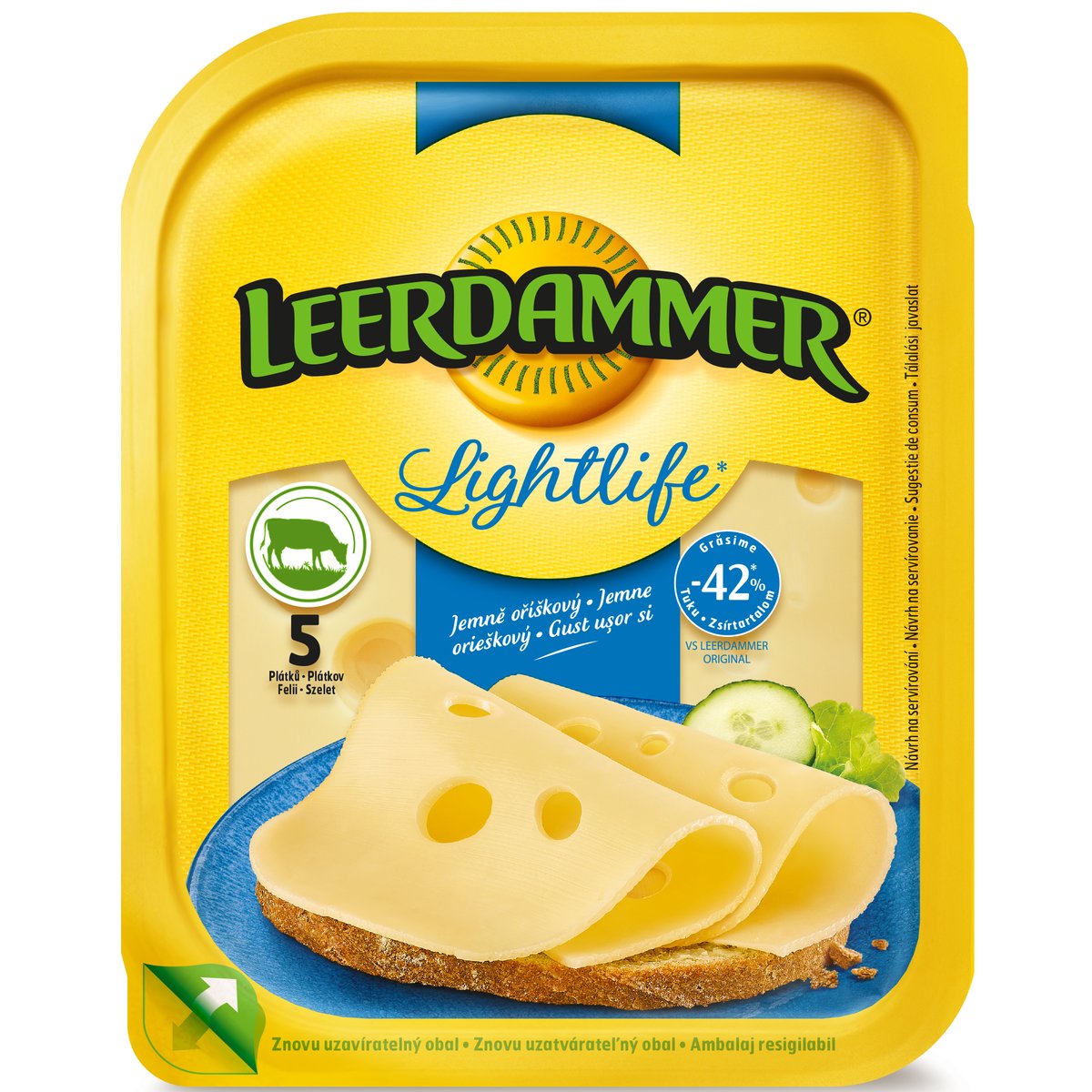 Leerdammer Lightlife sýr plátky