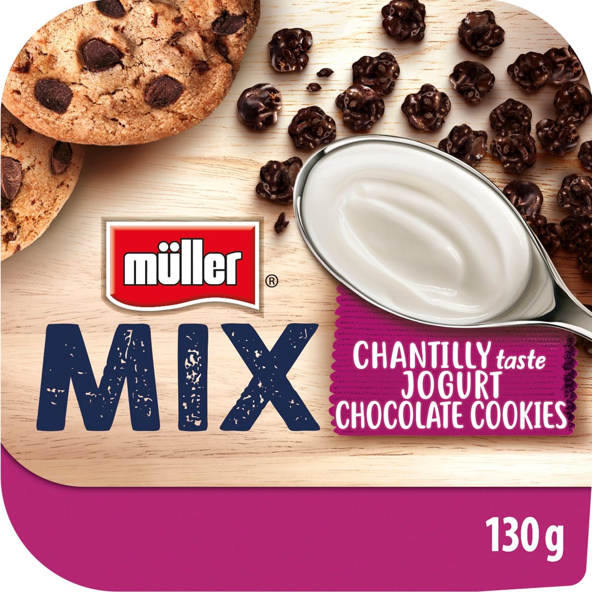 Müller Mix Jogurt Chantilly s čokoládovými cookies