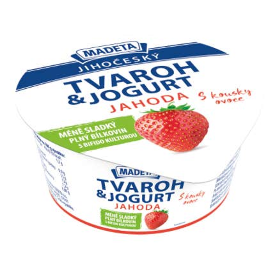 Madeta Jihočeský tvaroh & jogurt jahoda