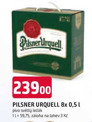 Pilsner Urquell Pivo ležák světlý 8 x 0,5l 
