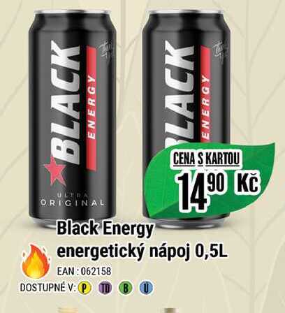 Black Energy energetický nápoj 0,5L  