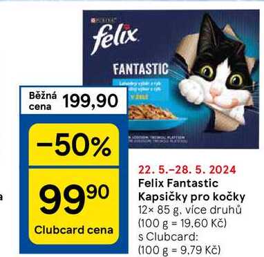 Felix Fantastic Kapsičky pro kočky 12× 85 g, více druhů 