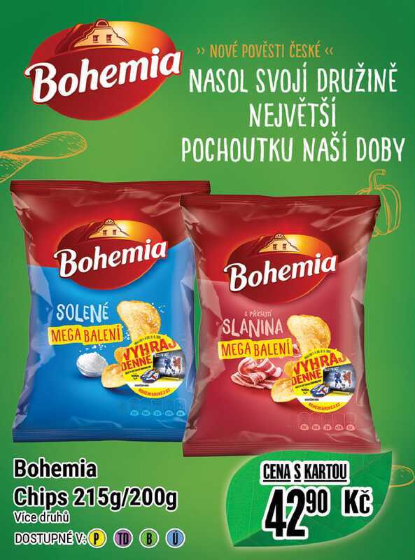 Bohemia Chips 215g/200g 