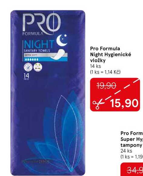 Pro Formula Night Hygienické vložky, 14 ks