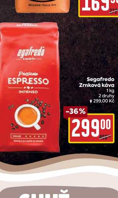 Segafredo Zrnková káva 1 kg 