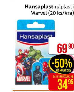 Hansaplast náplasti Marvel (20 ks/kra) 