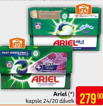 Ariel gelové kapsle 20 dávek, vybrané druhy