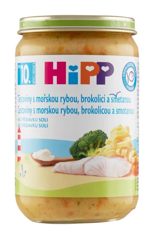 HiPP Těstoviny s rybou, brokolicí a smetanou, 220 g