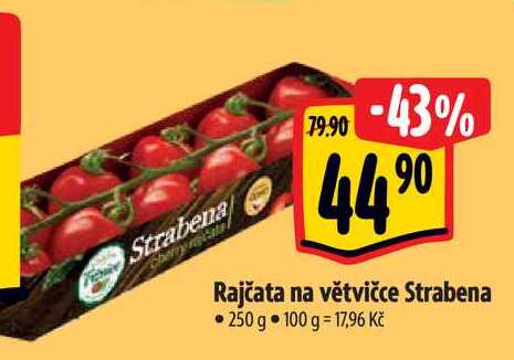 Rajčata na větvičce Strabena, 250 g 
