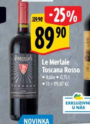 Le Merlaie Toscana Rosso, 0,75 l