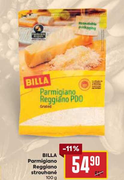 BILLA Parmigiano Reggiano strouhané 100 g